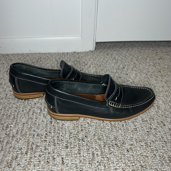 Sandrino by Sandro Moscoloni Classic Black Leather Loafers size 9.5 - Picture 2 of 4